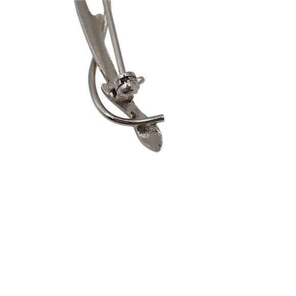 2PC Brooch SilverTone Spring Tulip Lily Floral Lapel Pin Brooch Lot Stmt Elegant - Picture 14 of 16